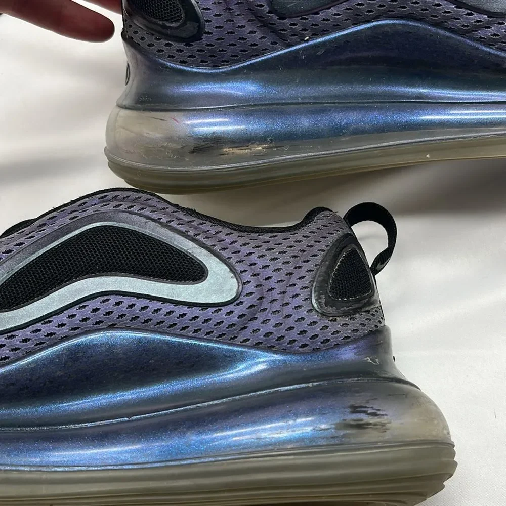 Nike Air Max 720 Black & Purple 5Y Tennis Shoes Sneakers